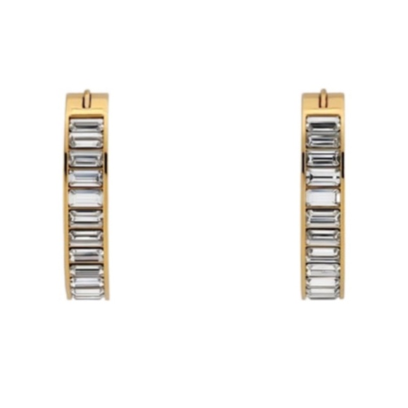 Gucci NIB NWOT gold color blondie earrings with rhinestone $730 retail - Picture 2 of 4